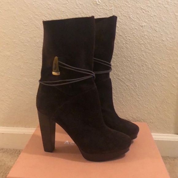 House of Harlow Brown Leather suede ankle boots - Picture 2 of 5